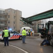 Dieplader met pech Sandtlaan Rijnsburg